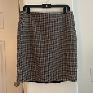 Ann Taylor Loft Wool Houndstooth Skirt Size 10